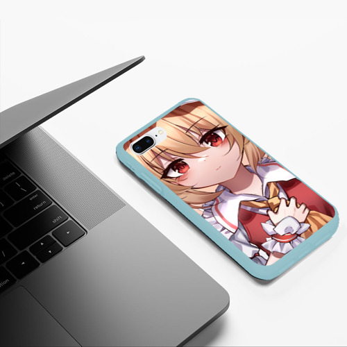 Чехол для iPhone 7Plus/8 Plus матовый Touhou Project Flandre милая улыбка, цвет мятный - фото 5