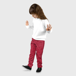 Детские брюки 3D Вишнёвый мелкие полосочки - фото 2