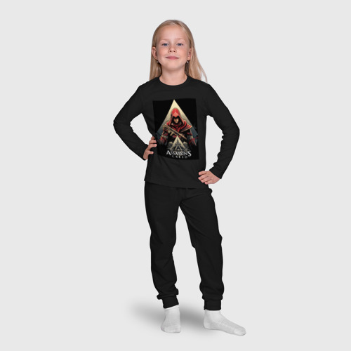 Детская пижама с лонгсливом хлопок Assassin's creed красный костюм, цвет черный - фото 7