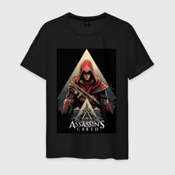 Мужская футболка хлопок Assassin's creed красный костюм