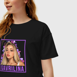 Женская футболка хлопок Oversize Gavrilina - фото 2