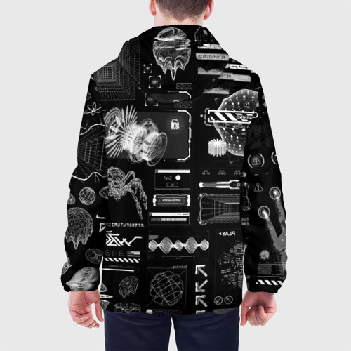 Мужская куртка 3D Паттерн киберинтерфейса, цвет 3D печать - фото 5