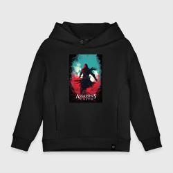 Детское худи Oversize хлопок Assassin's creed red blue abstract 