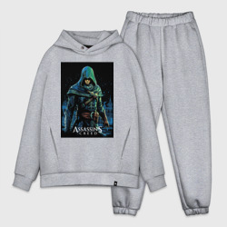 Мужской костюм oversize хлопок Assassin's creed в капюшоне