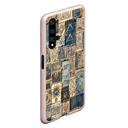 Чехол для Honor 20 Татуировки племени майя пэчворк - фото 2