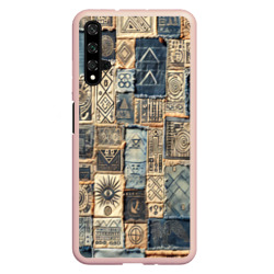 Чехол для Honor 20 Татуировки племени майя пэчворк