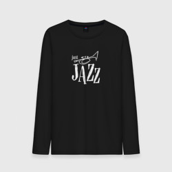 Мужской лонгслив хлопок Just jazz in white