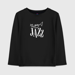 Детский лонгслив хлопок Just jazz in white