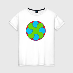 Слияние окружностей – Женская футболка хлопок с принтом купить со скидкой в -20%