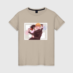 Миюки Сироганэ в любви как на войне  – Женская футболка хлопок с принтом купить со скидкой в -20%