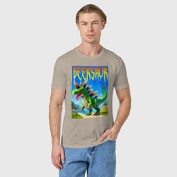 Мужская футболка хлопок Пивозавр - мем нейросеть Майнкрафт - фото 2