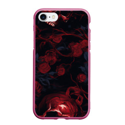 Черепа и алые розы – Чехол для iPhone 7/8 матовый с принтом купить