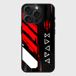 Чехол силиконовый для Apple iPhone 15 Pro матовый The Witcher - Кибер