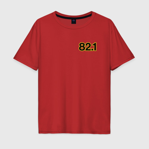 Мужская футболка хлопок Oversize Трактор Беларус 82.1, цвет красный