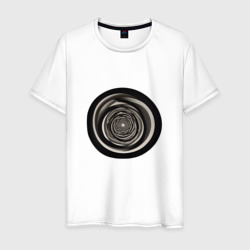 Черно белые кольца – Мужская футболка хлопок с принтом купить со скидкой в -20%