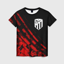 Женская футболка 3D Atletico Madrid sport grunge