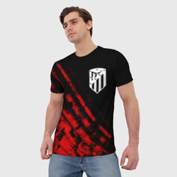 Мужская футболка 3D Atletico Madrid sport grunge - фото 2