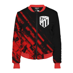 Женский бомбер 3D Atletico Madrid sport grunge