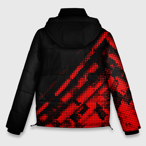 Мужская зимняя куртка 3D Atletico Madrid sport grunge, цвет красный - фото 2