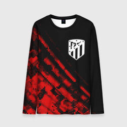 Мужской лонгслив 3D Atletico Madrid sport grunge