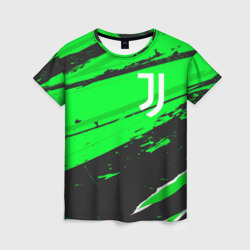 Женская футболка 3D Juventus sport green