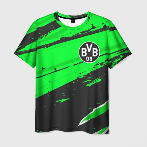 Мужская футболка 3D Borussia sport green, цвет 3D печать