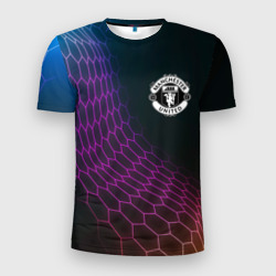 Мужская футболка 3D Slim Manchester United футбольная сетка