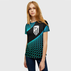 Женская футболка 3D Atletico Madrid football net - фото 2