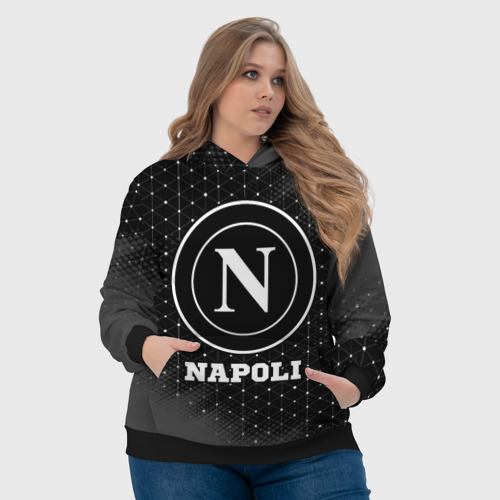 Женская толстовка 3D Napoli sport на темном фоне, цвет 3D печать - фото 6