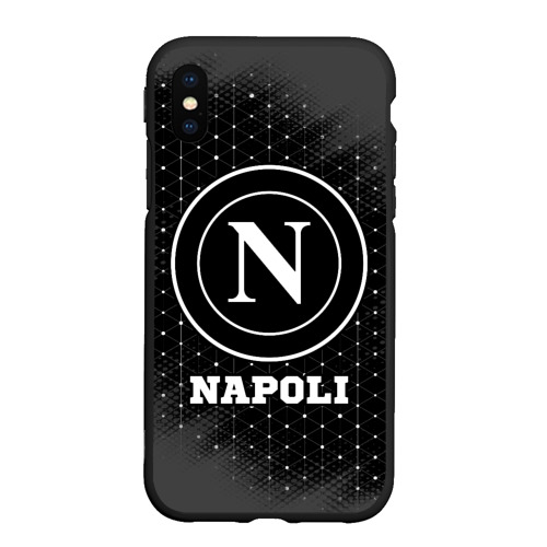 Чехол для iPhone XS Max матовый Napoli sport на темном фоне