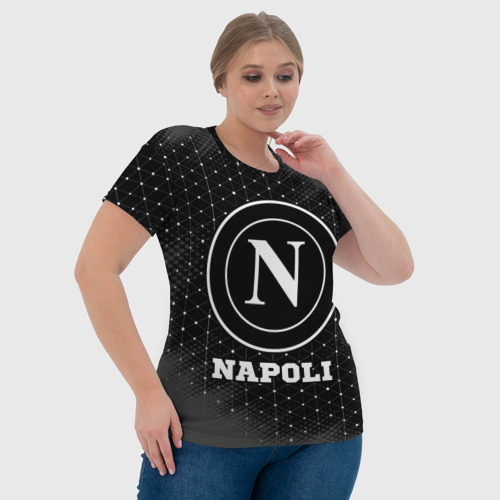 Женская футболка 3D Napoli sport на темном фоне, цвет 3D печать - фото 6