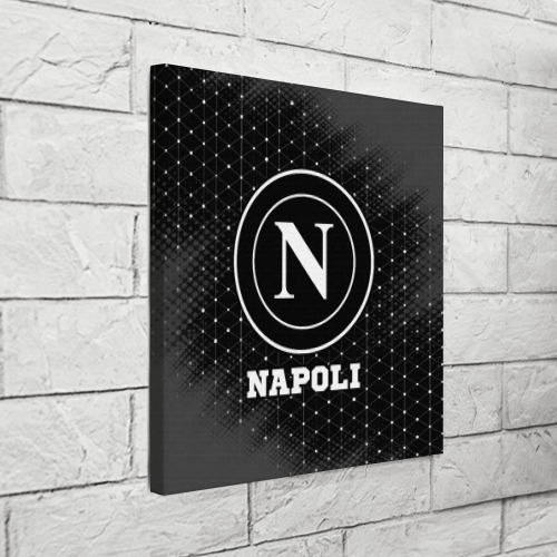 Холст квадратный Napoli sport на темном фоне, цвет 3D печать - фото 3