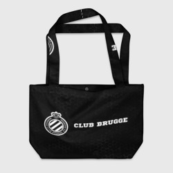 Пляжная сумка 3D Club Brugge sport на темном фоне по-горизонтали