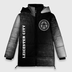 Женская зимняя куртка Oversize Leicester City sport на темном фоне вертикально