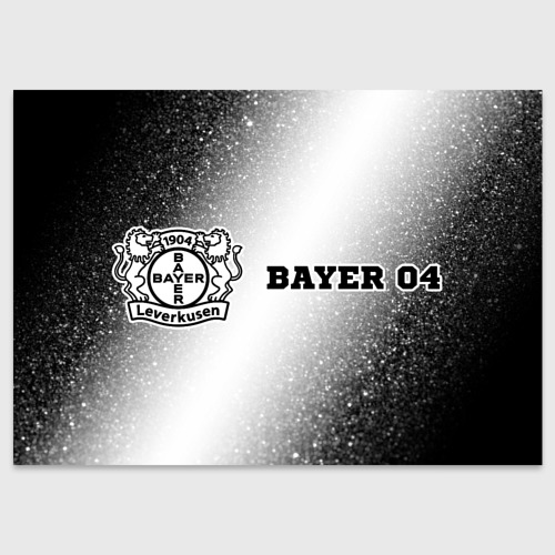 Поздравительная открытка Bayer 04 sport на светлом фоне по-горизонтали, цвет белый