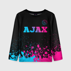 Детский лонгслив 3D Ajax - neon gradient посередине