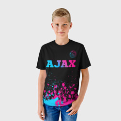 Детская футболка 3D Ajax - neon gradient посередине - фото 2