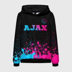 Мужская толстовка 3D Ajax - neon gradient посередине