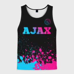 Мужская майка 3D Ajax - neon gradient посередине