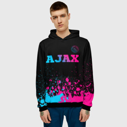 Мужская толстовка 3D Ajax - neon gradient посередине - фото 2