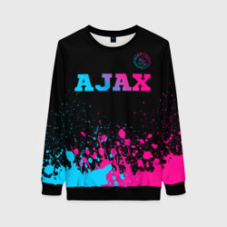 Женский свитшот 3D Ajax - neon gradient посередине