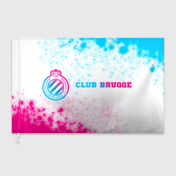 Флаг 3D Club Brugge neon gradient style по-горизонтали