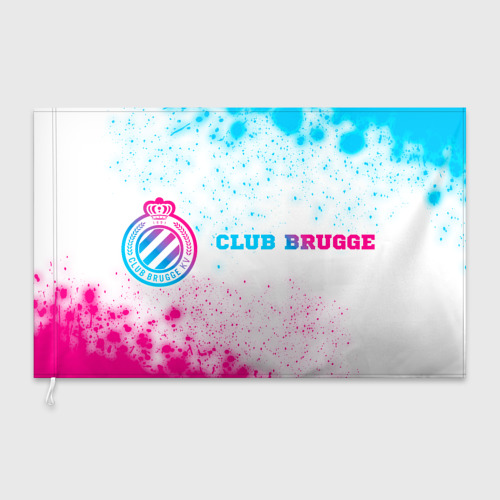 Флаг 3D Club Brugge neon gradient style по-горизонтали - фото 3