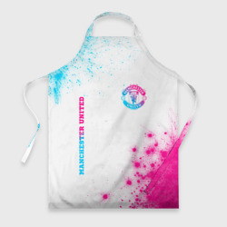 Фартук 3D Manchester United neon gradient style вертикально