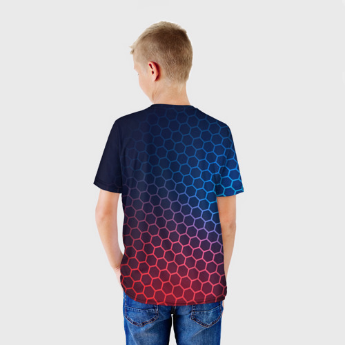 Детская футболка 3D Elden Ring неоновые соты, цвет 3D печать - фото 4