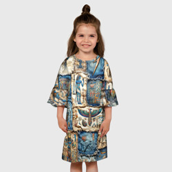 Детское платье 3D Пэчворк из Египетских мотивов - фото 2
