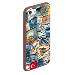 Чехол для iPhone 5/5S матовый Джинсы в Турции - пэчворк - фото 2