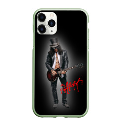 Чехол для iPhone 11 Pro матовый Слэш музыкант группы Guns N' Roses