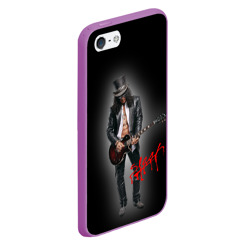 Чехол для iPhone 5/5S матовый Слэш музыкант группы Guns N' Roses - фото 2