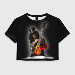 Женская футболка Crop-top 3D Slash музыкант группы Guns N' Roses